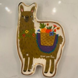 Llama jewelry dish